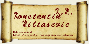 Konstantin Miltašević vizit kartica